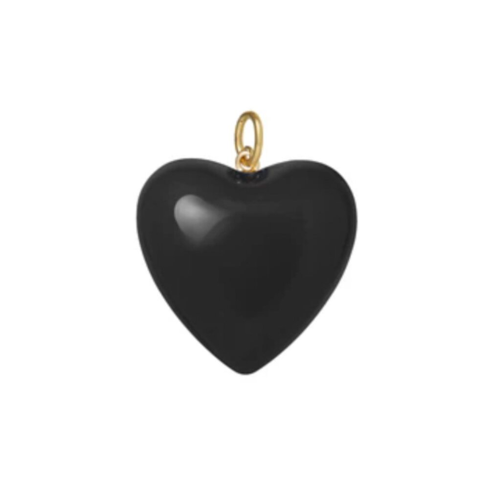 Roxanne Assoulin The Big Puffy Heart Charms Black Noir